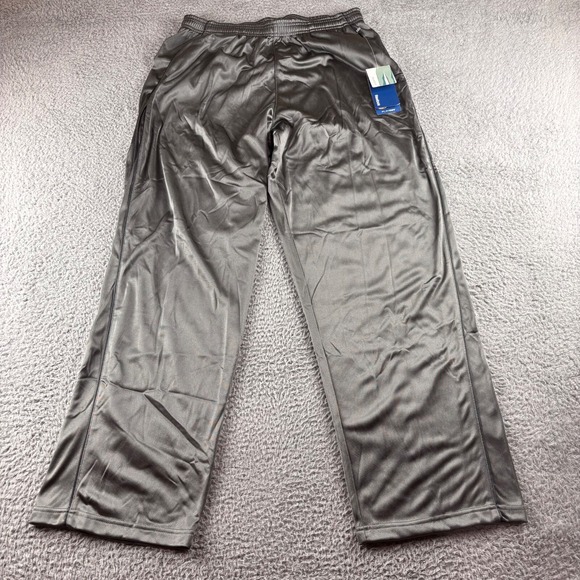 Reebok Women's Straight-Leg Tricot Track Pants Gray Size Large Gym Walking NWT - Picture 1 of 7